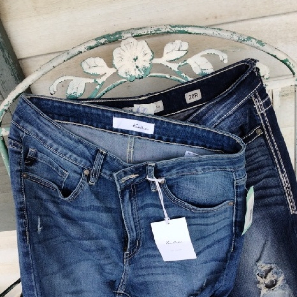 KanCan Dark and Light Blue Skinny Jeans